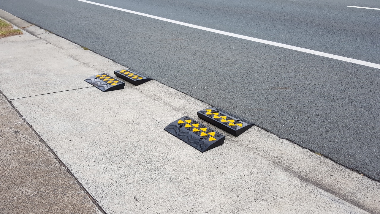 JLC kerb or curb ramps to prevent cars bottoming out